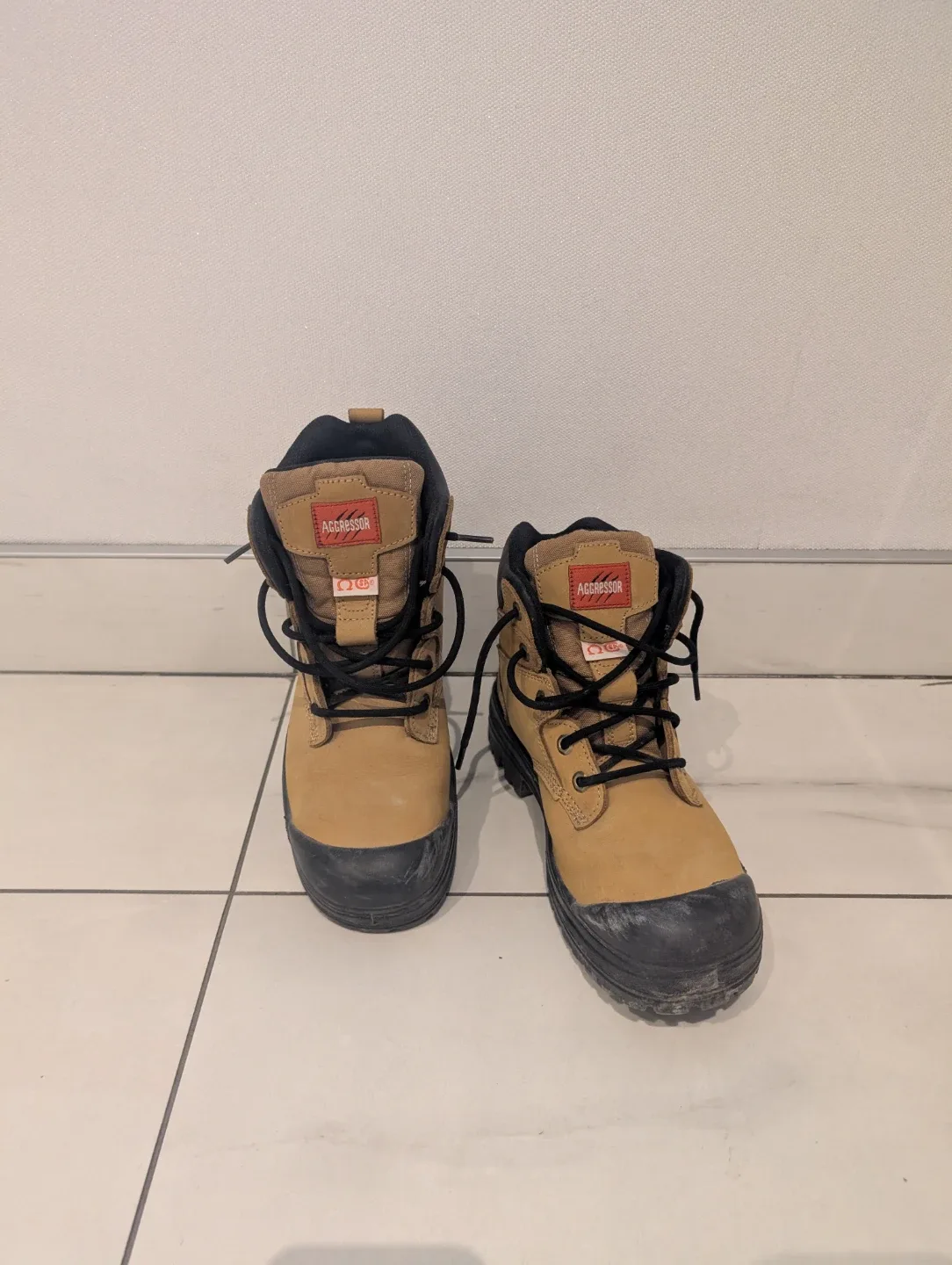 Aggressor Men's Steel Toe Steel Plate Work Boots US Size 9