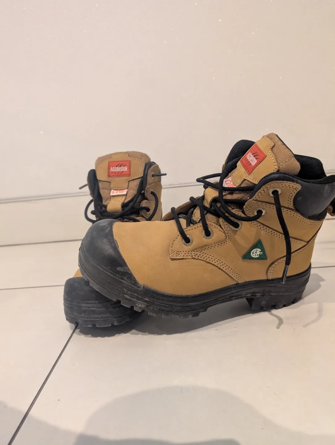 Aggressor Men's Steel Toe Steel Plate Work Boots US Size 9 image indicator(2)