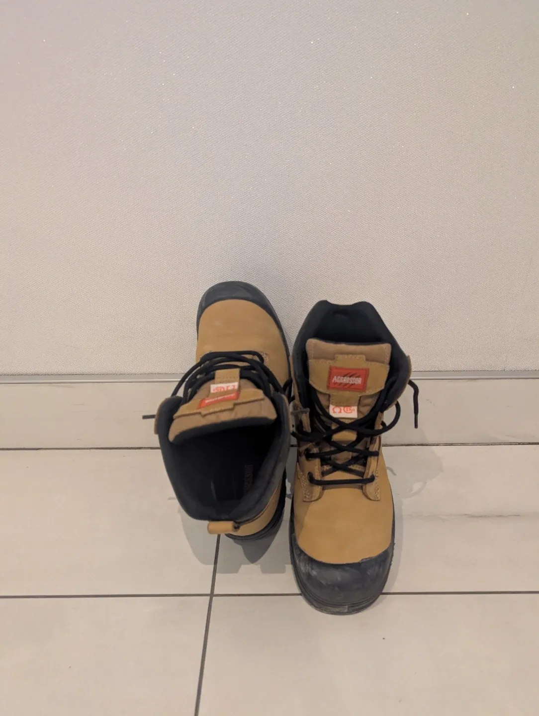 Aggressor Men's Steel Toe Steel Plate Work Boots US Size 9 image indicator(6)