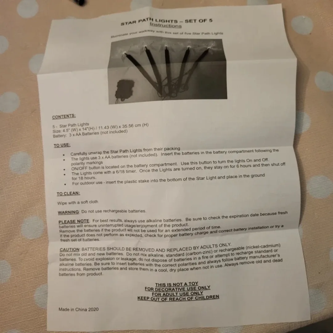 Star Path Lights - Set of 5 image indicator(2)