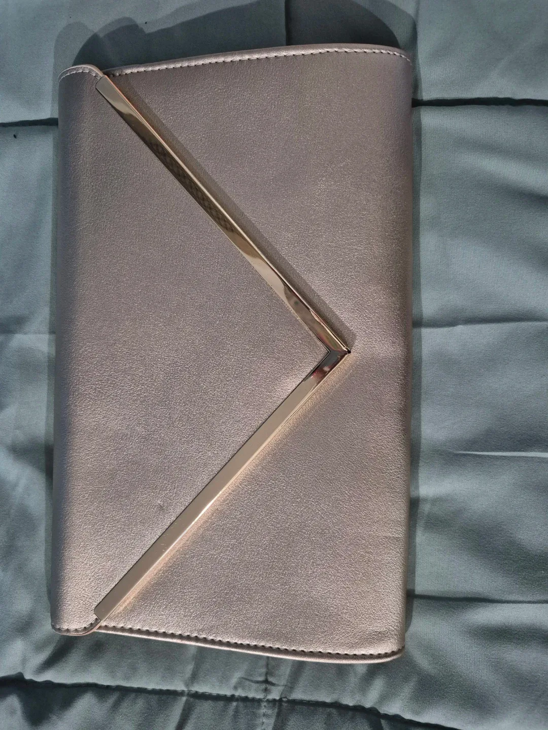 Madison West  Clutch Crossbody Bag Blush Pink Gold Chain Purse