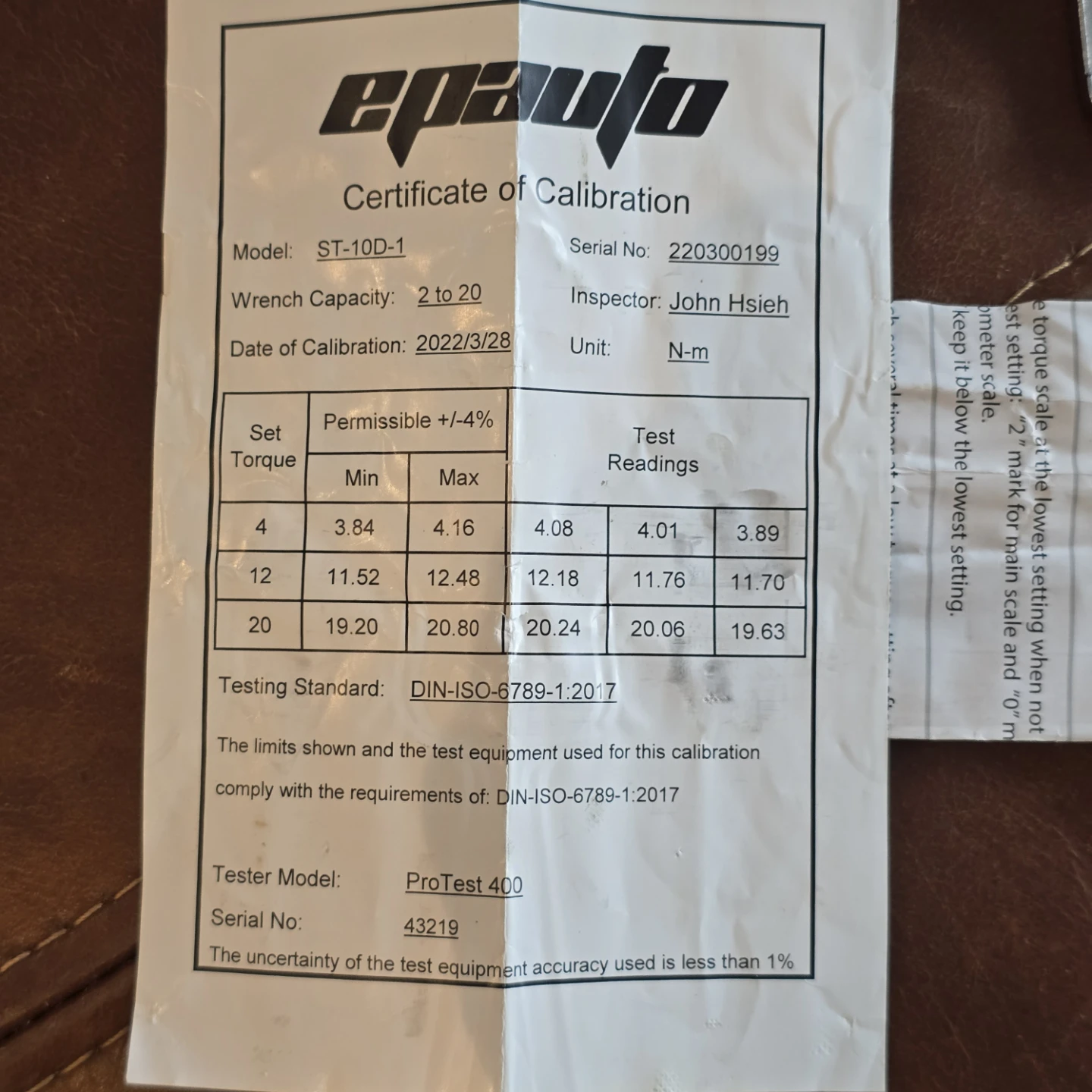 Epaulo ST-10D-1 Torque Wrench Set - photo 3