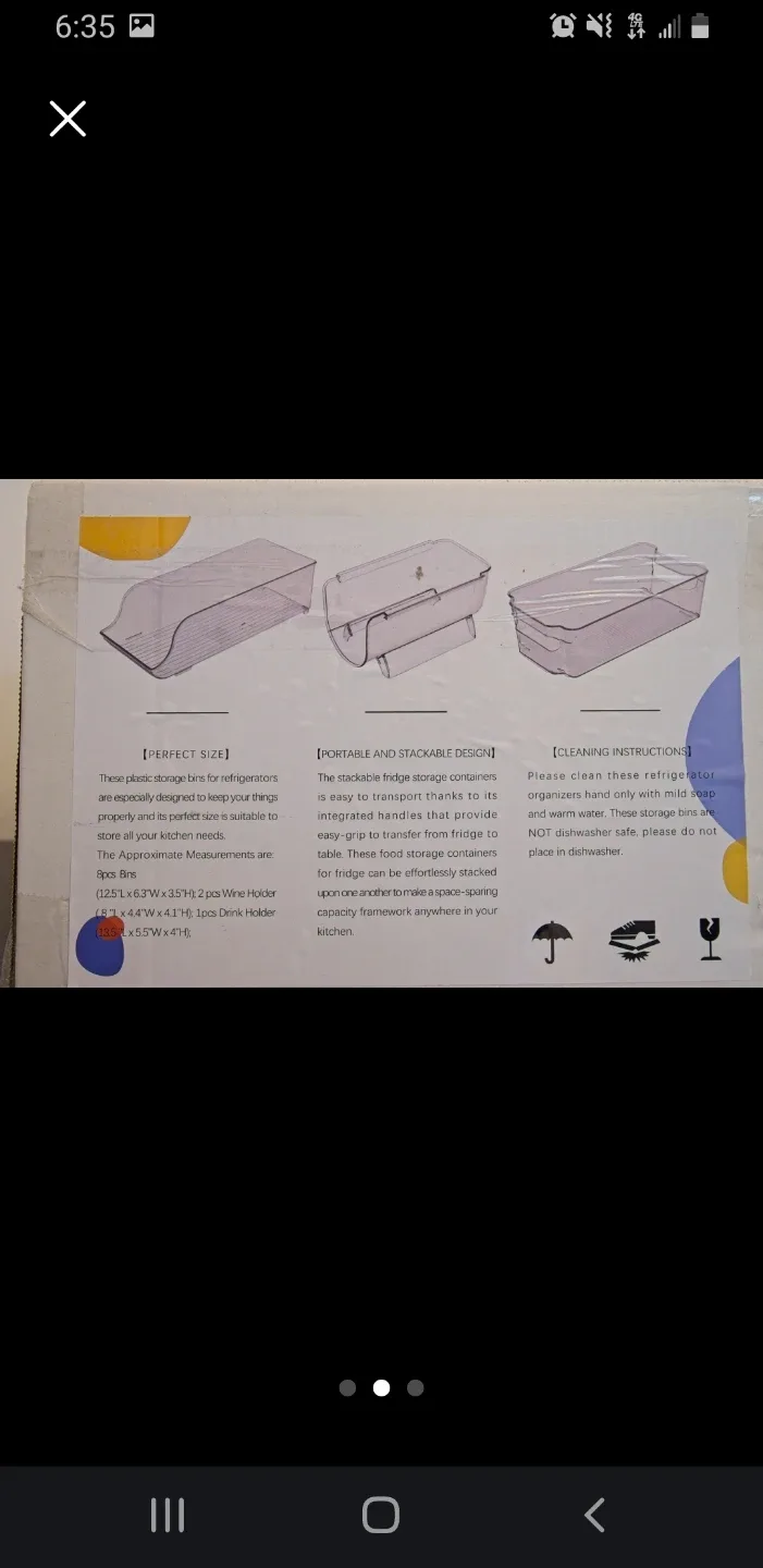 11 Pcs Clear Fridge Organization Bin Set - New image indicator(2)