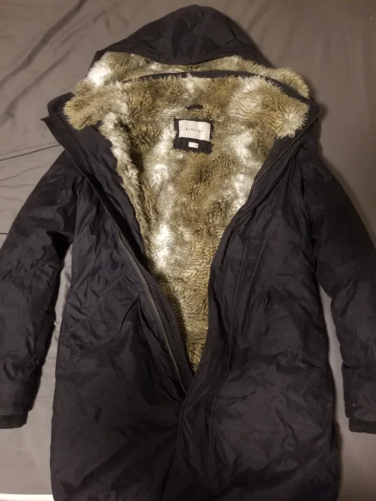 Babaton Black Winter Coat Size S