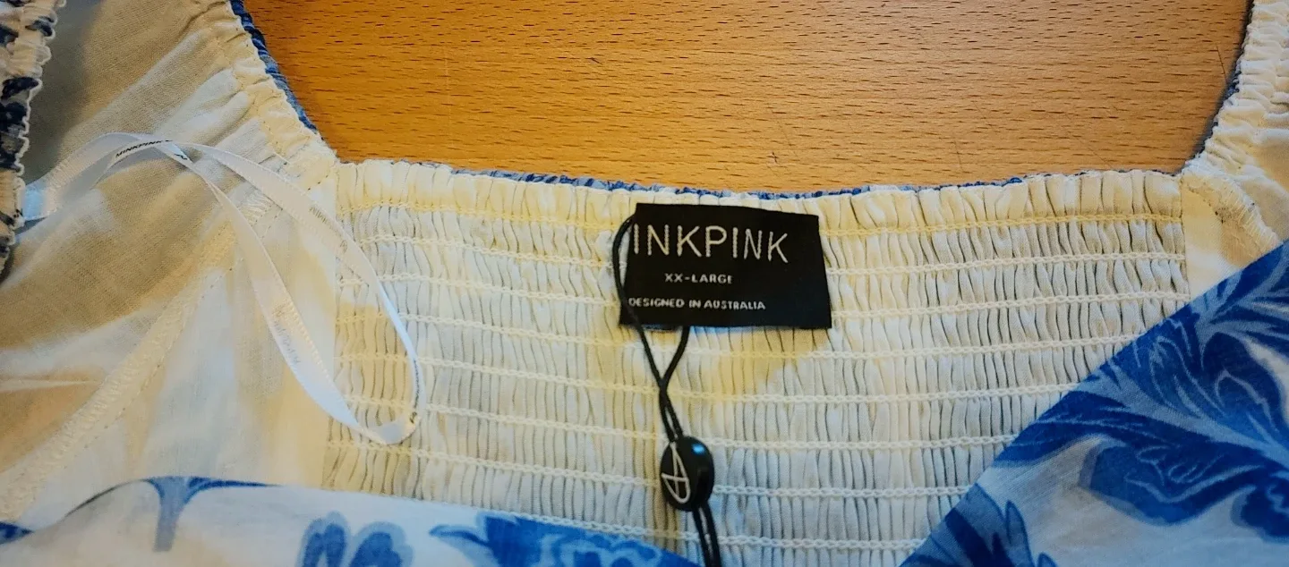 MINKPINK Perla Midi Dress - Blue Floral, XXL image indicator(3)