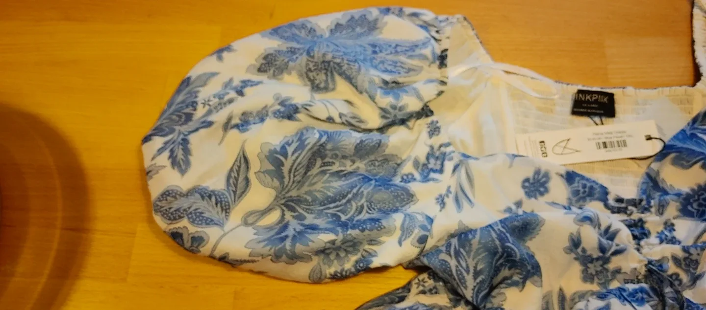 MINKPINK Perla Midi Dress - Blue Floral, XXL image indicator(6)