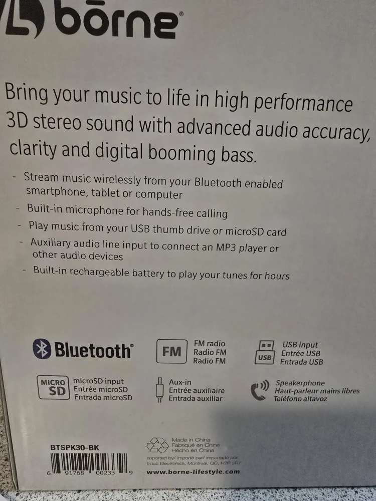 New Borne Portable Bluetooth Speaker System - photo 4