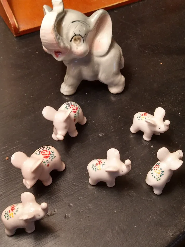 Elephant Figurines (Set of 6)