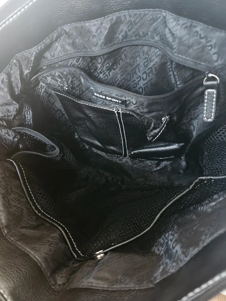 Bebe Sport Black Quilted Tote Bag image indicator(4)