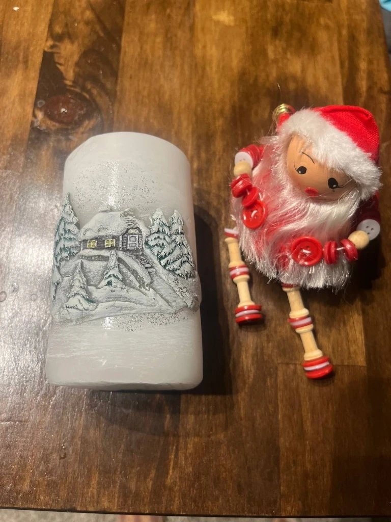 Winter Scene Pillar Candle - photo 2