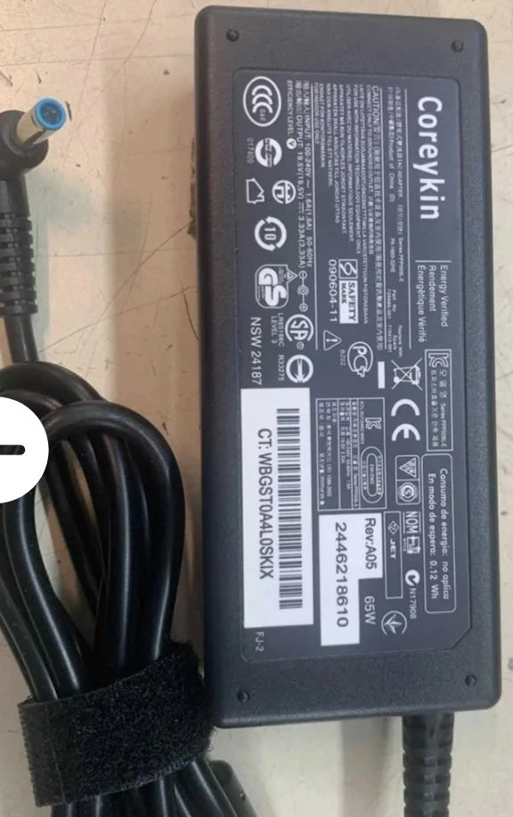 Coreykin 65W AC Adapter laptop charger