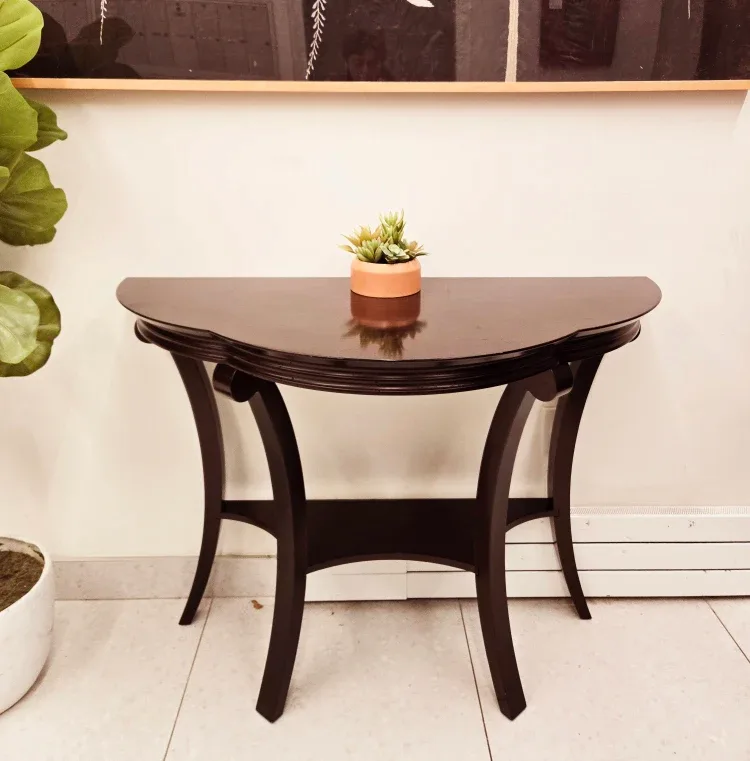 Solid Wood Clover Shaped Console Table (Delivery Available)