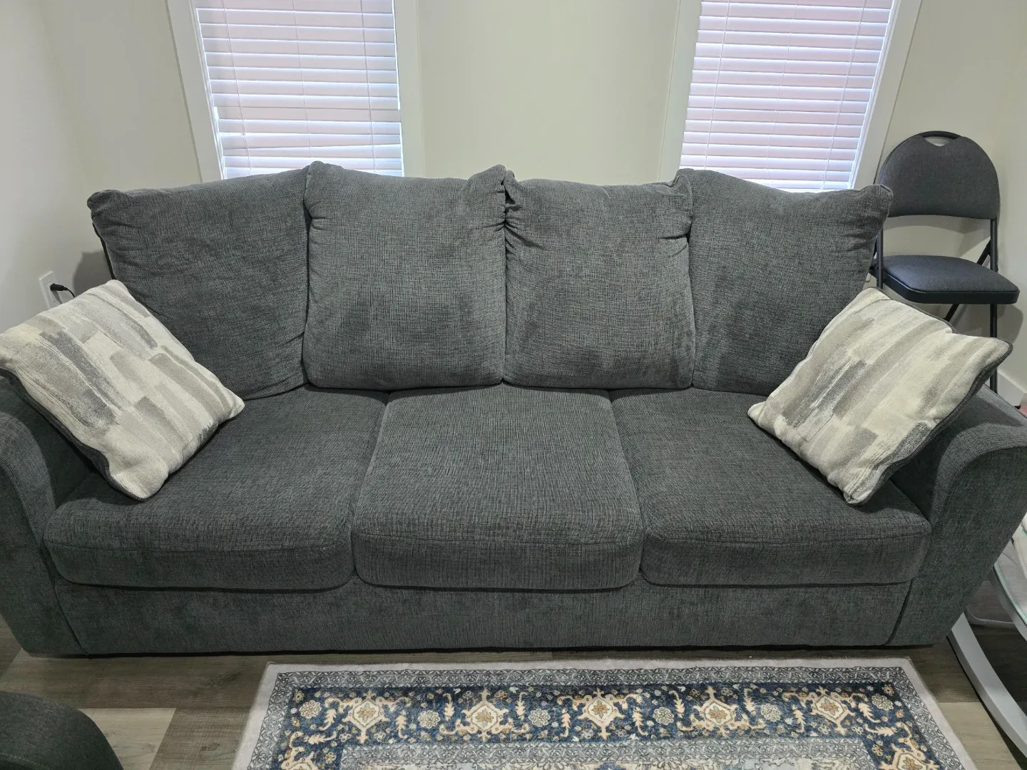 Ashleys Grey Three-Seat Sofa x2 image indicator(2)