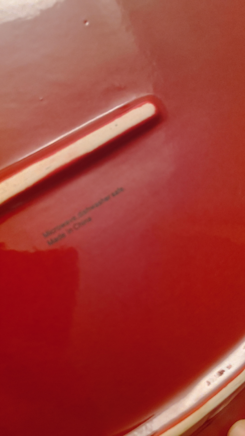 Large Red Speckled Oval Platter - photo 3