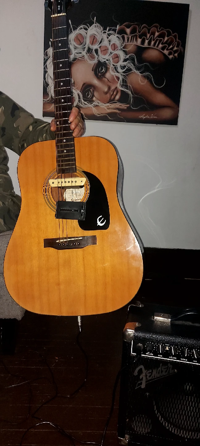Epiphone Acoustic Guitar & Fender Frontman Amp - photo 4