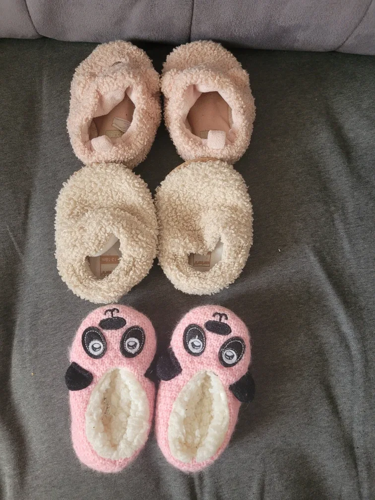 Carter's Baby Slippers (12-18M) - Set of 3