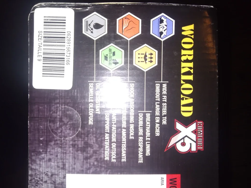 Workload Comfort X5 Steel Toe Work Shoes - Size 9 image indicator(2)