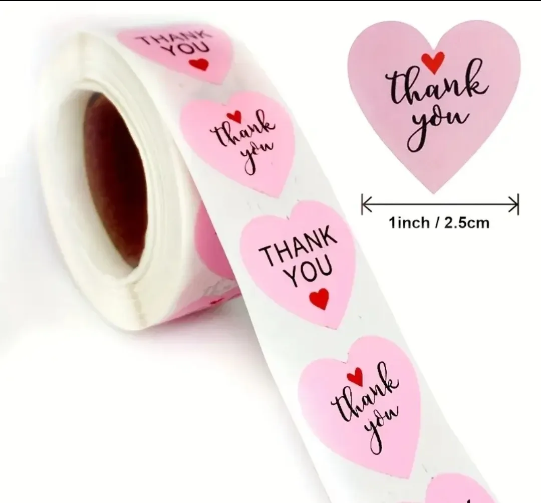 "Thank you" stickers rolls 500 pcs image indicator(7)