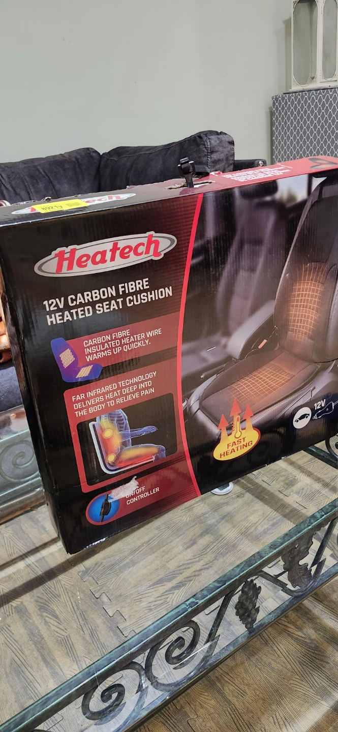 Heatech 12V Carbon Fibre Heated Seat Cushion