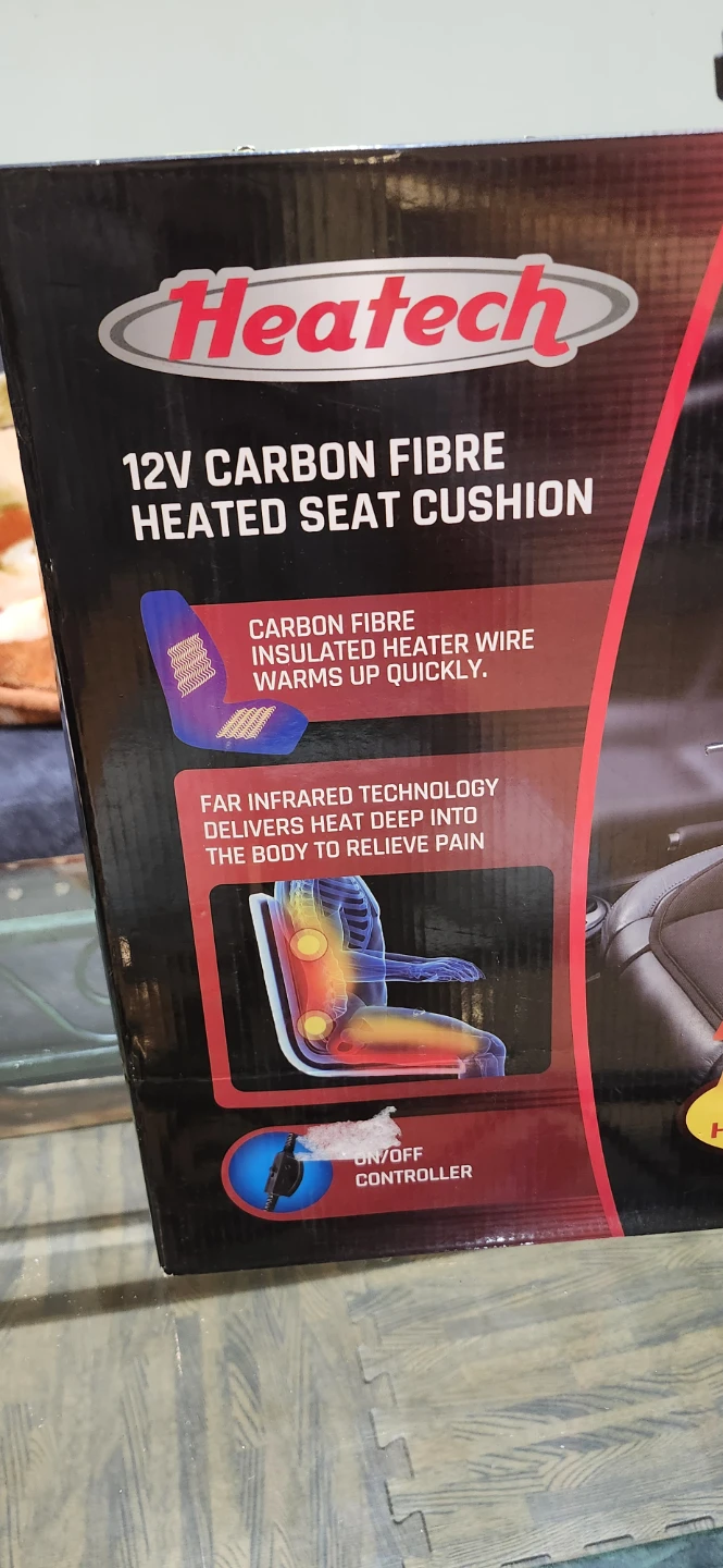 Heatech 12V Carbon Fibre Heated Seat Cushion - photo 2
