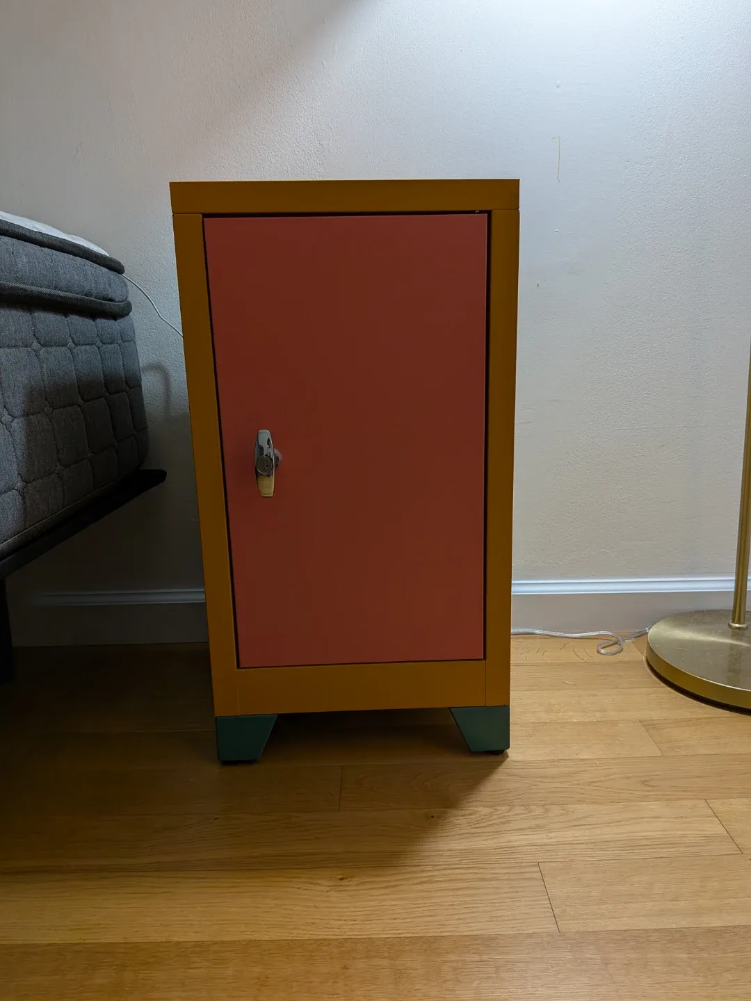 Orange Metal Locker Cabinet