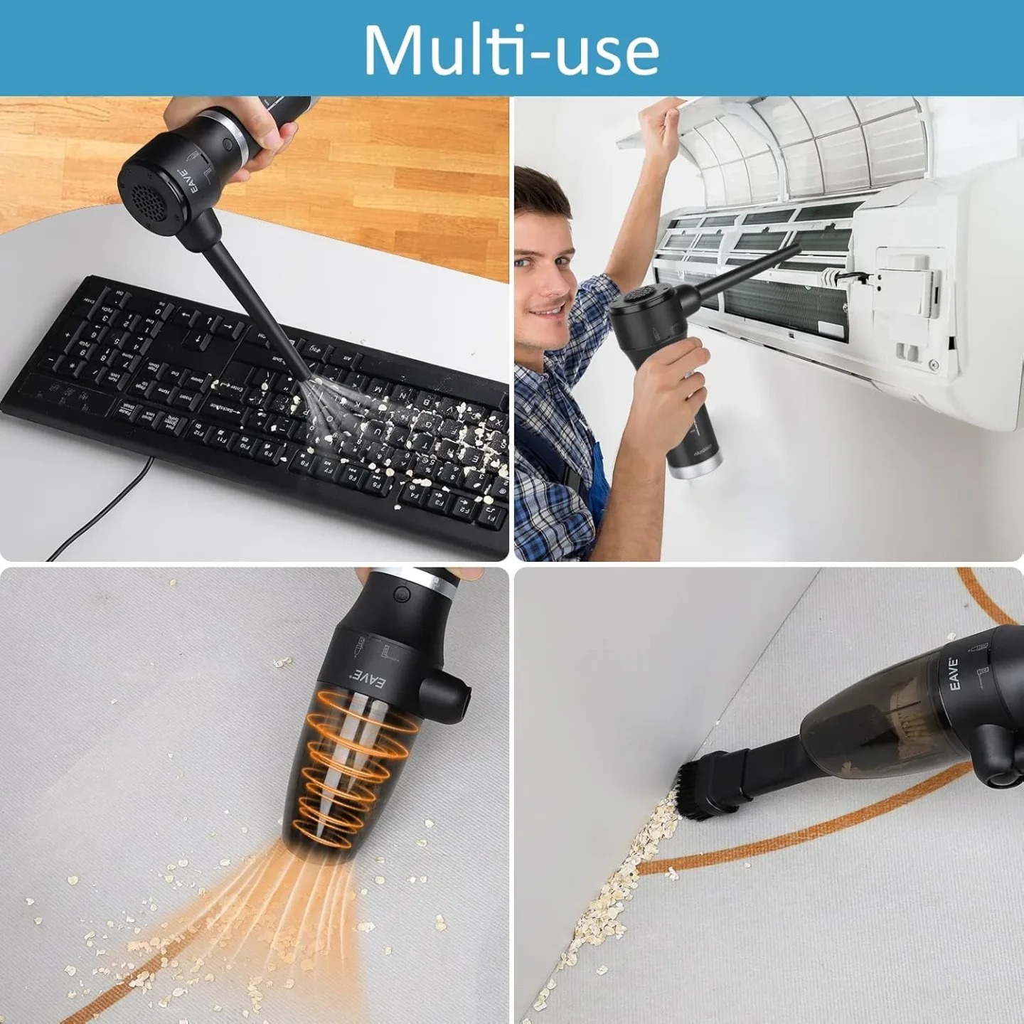 Cordless Air Duster & Mini Vacuum Cleaner 2 in 1 image indicator(6)