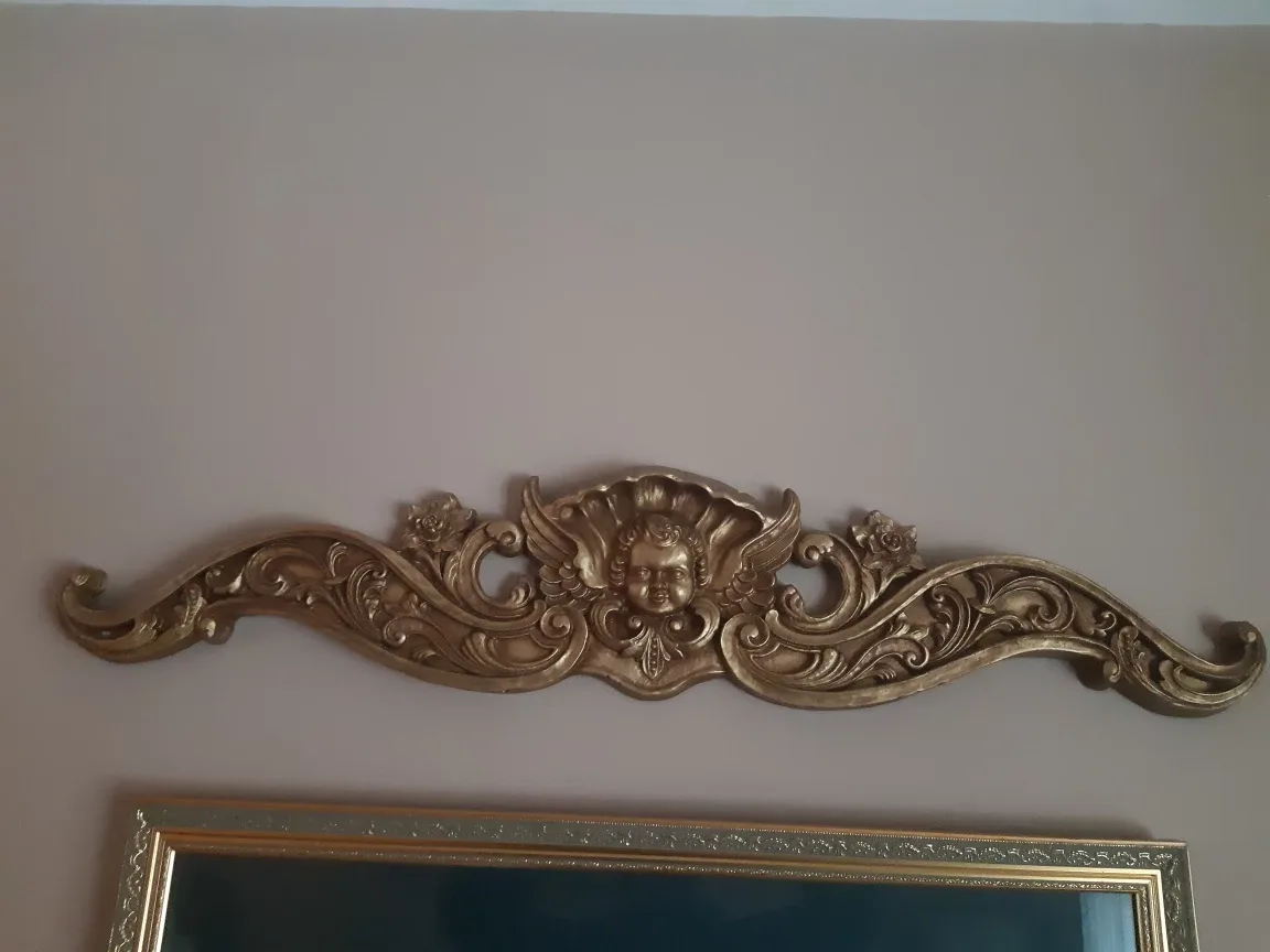 Ornate Gold Cherub Wall Decor