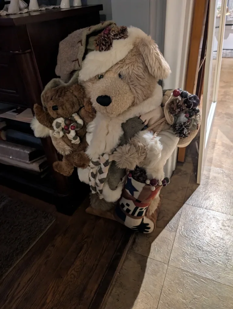 Stuffed plush dog 30 inches high