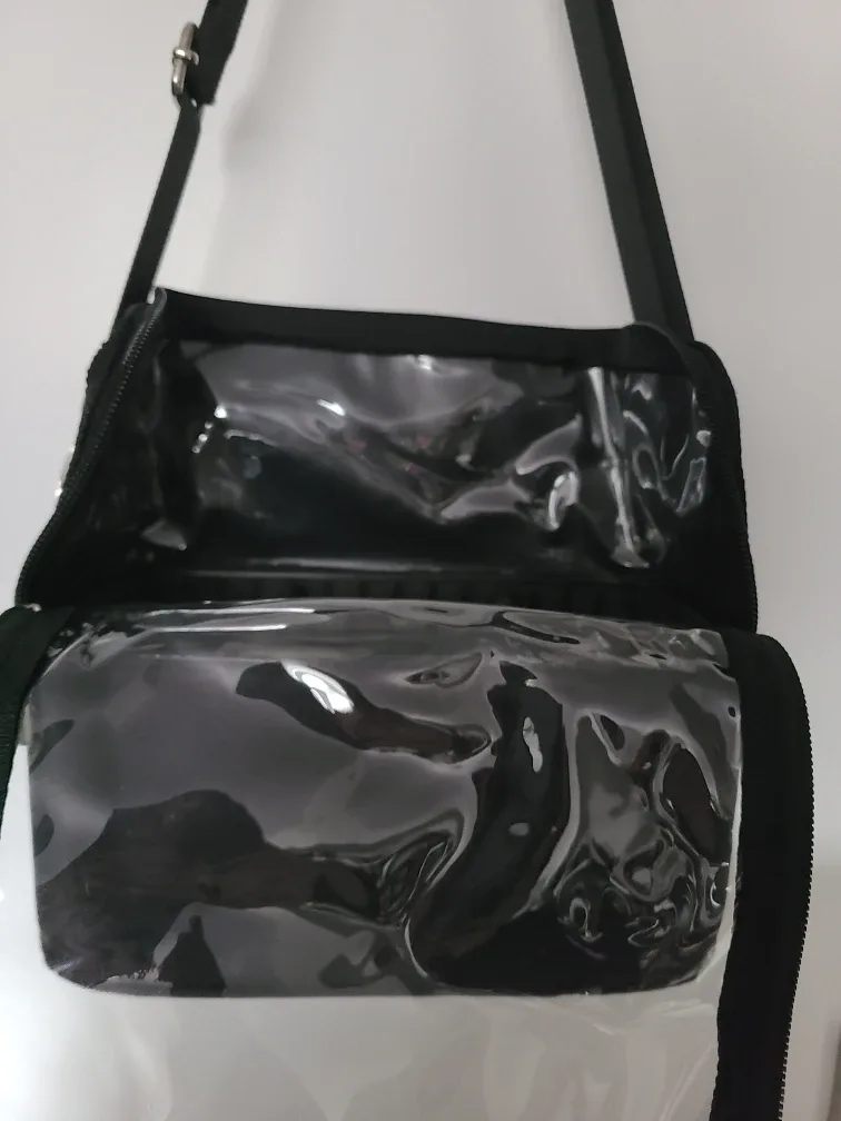 Black Makeup/Cosmetic Bag with Clear Top image indicator(3)