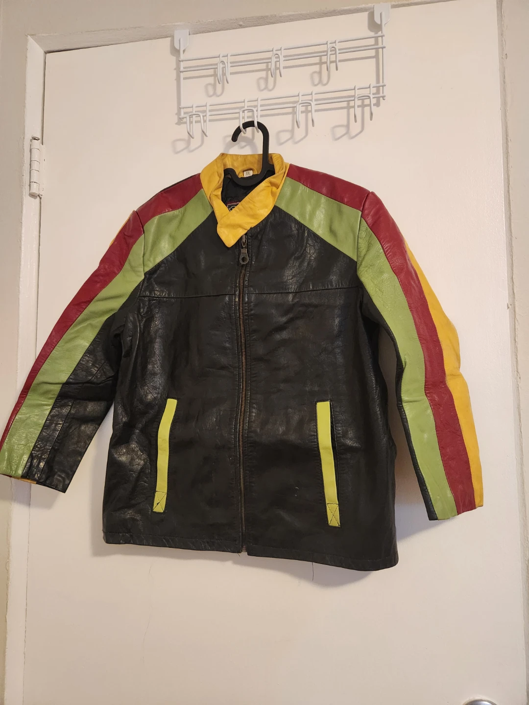 Striped Leather Jacket