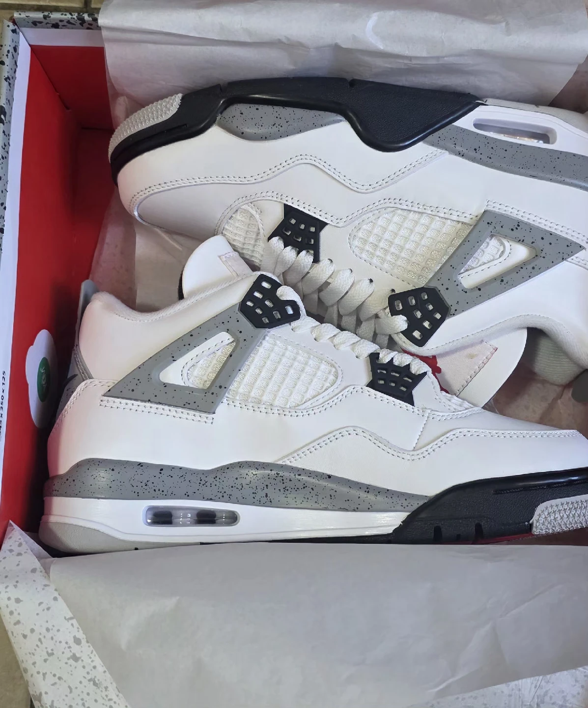 Nike Air Jordan 4 Retro White Oreo Size 7
