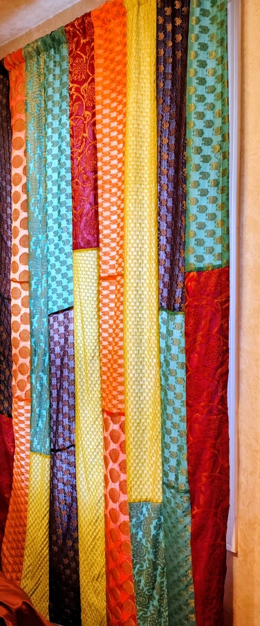 Colorful Patchwork Curtains - photo 2