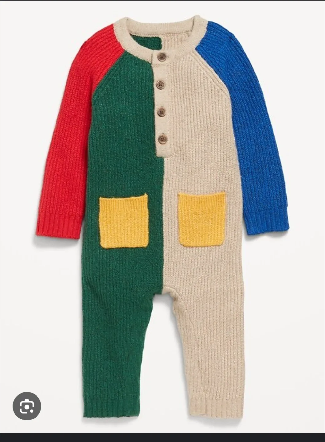 0-3M Old Navy SoSoft Colour Block Knit Jumpsuit thumbnail