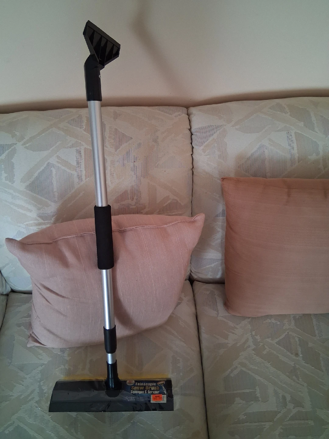 Telescopic snow brush, squeegee & scraper