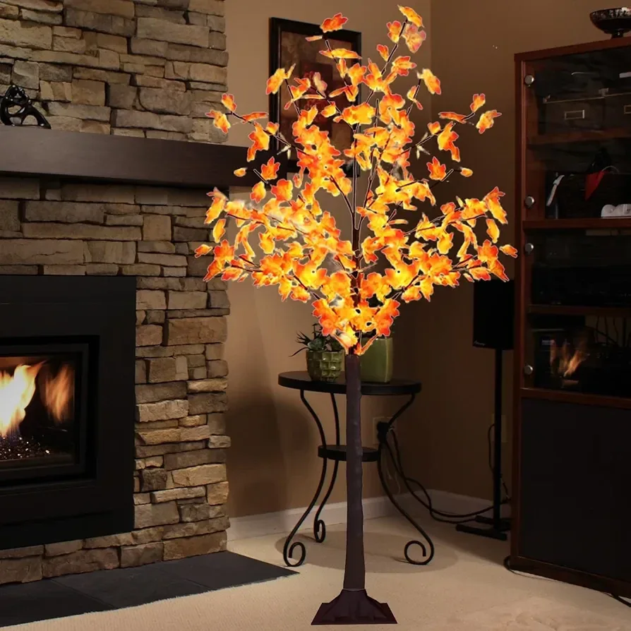 OKSTENCK 6FT Lighted Maple Tree 120LED