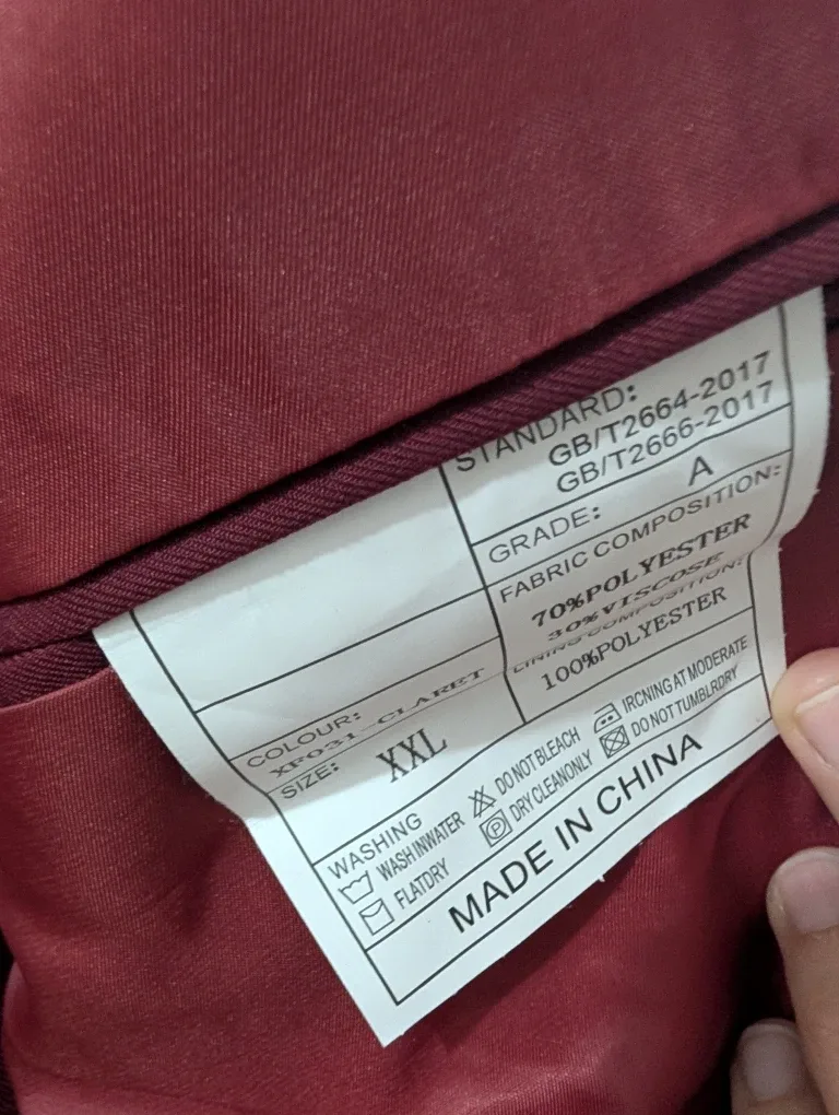 Claret XXL Suit - 70% Viscose, 30% Polyester BRAND NEW image indicator(5)