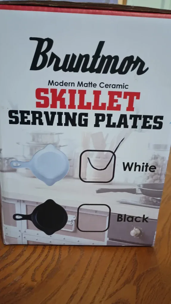 Bruntmor Modern Matte Ceramic Skillet Serving Plates - Set of 4 image indicator(2)