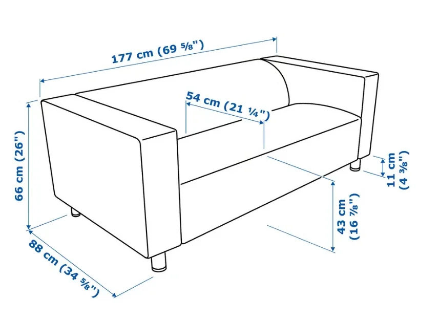 KLIPPAN Loveseat, Bomstad Black image indicator(6)