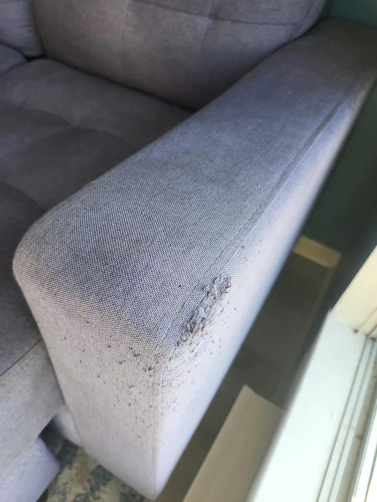 Grey Sectional Sofa with Chaise Lounge - photo 4