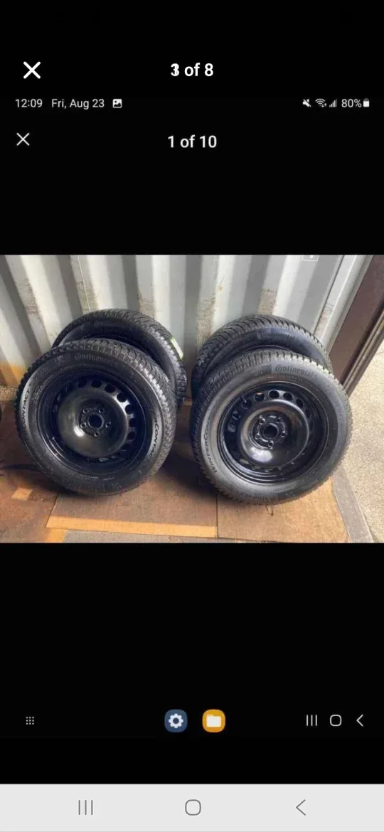 CONTINENTAL Winter Tires & Rims – 215/60R16 (5×112) – VW Jetta –