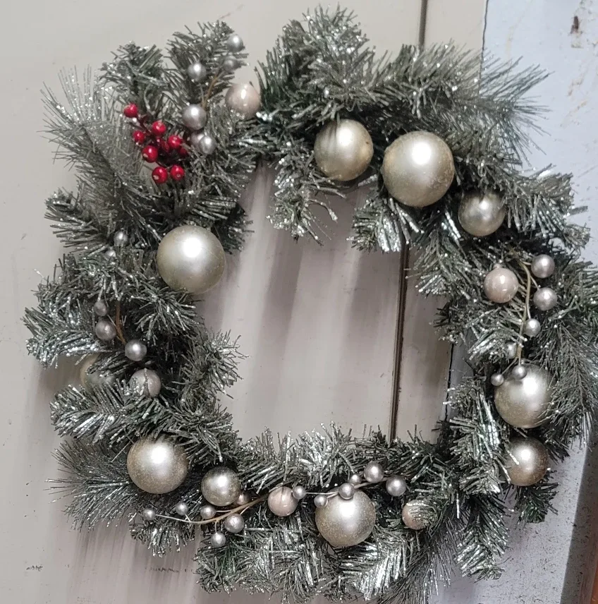 Silver Christmas Wreath
