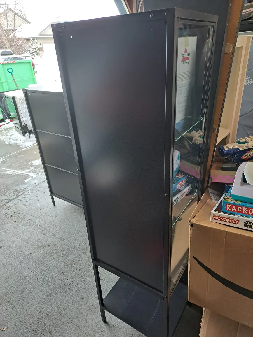 IKEA Fabrikor 2 Glass Cabinet Combination - Dark Grey image indicator(9)