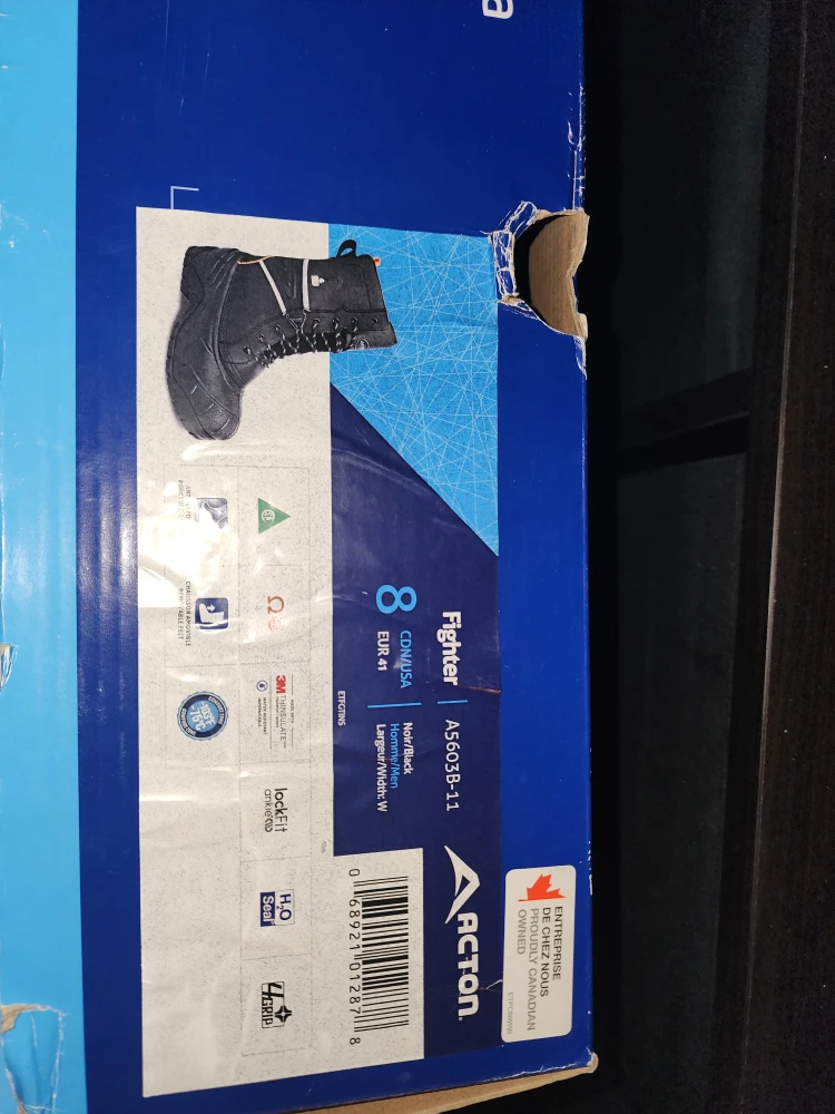 Acton Fighter A5603B-11 Black Work Boots - Size 8🥕 - photo 4