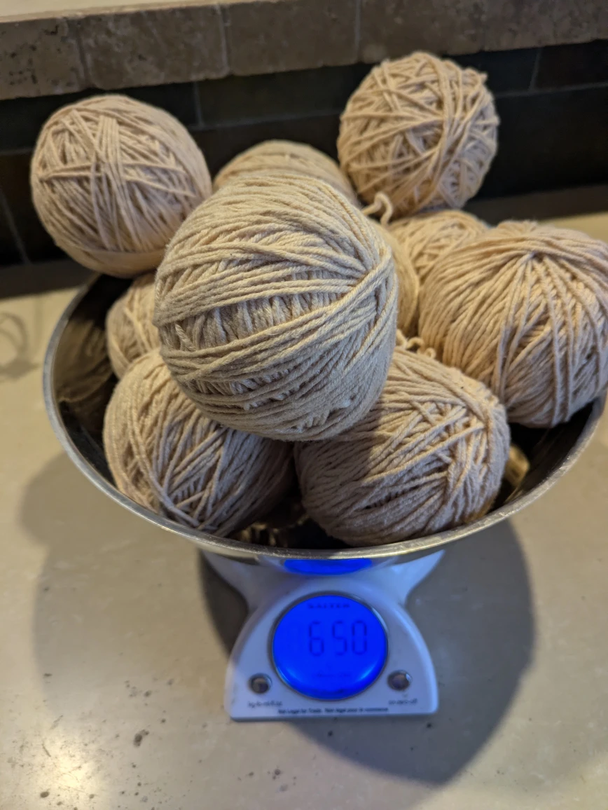 Lot of Beige Yarn Balls - 650g - photo 3