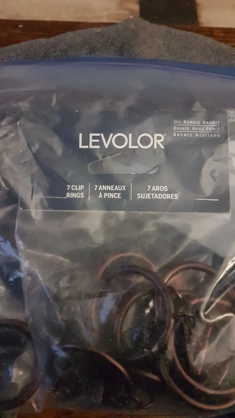 Levolor Oil Rubbed Bronze Clip Rings - 7 pack image indicator(3)