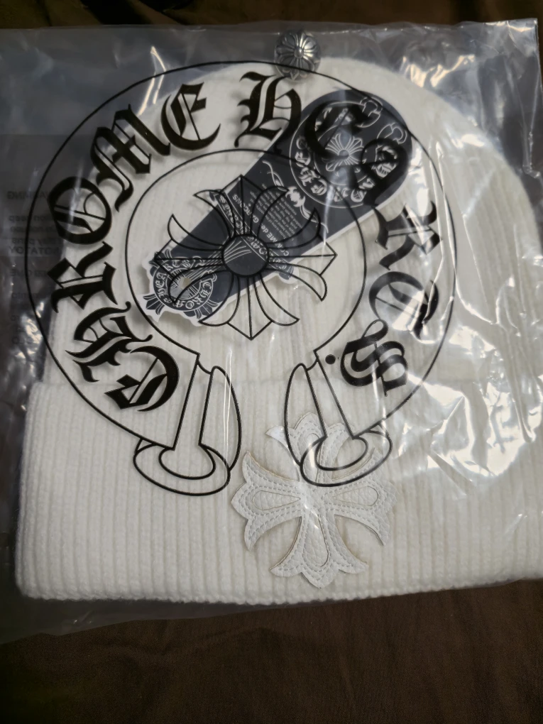 New Chrome Hearts White Beanie
