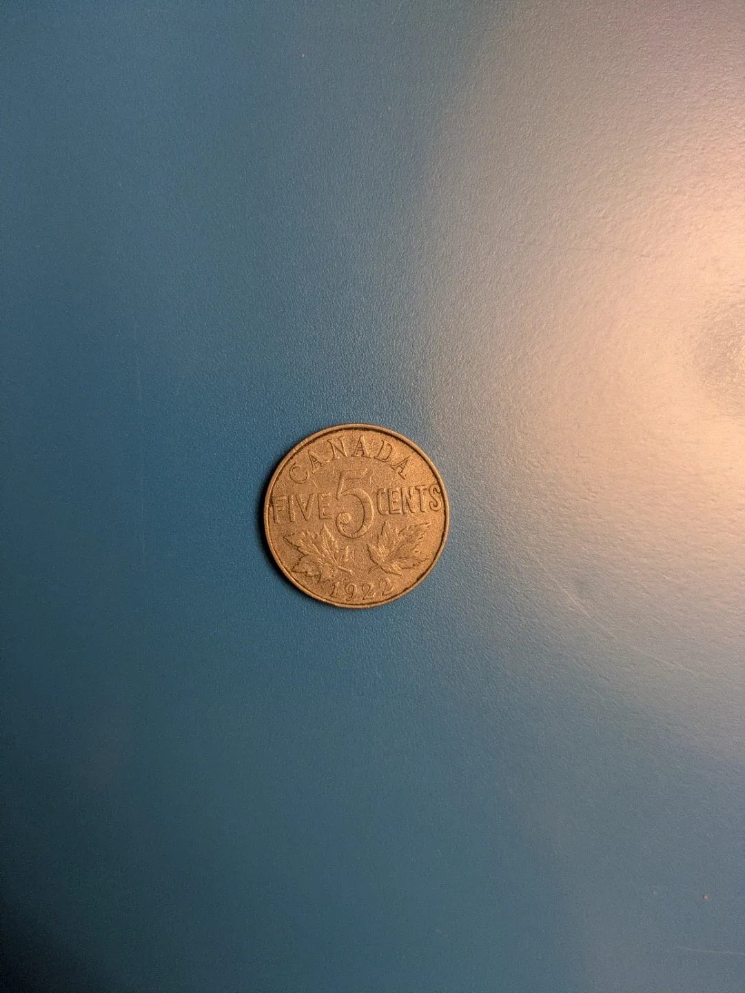 1922 Canada Five Cents Coin