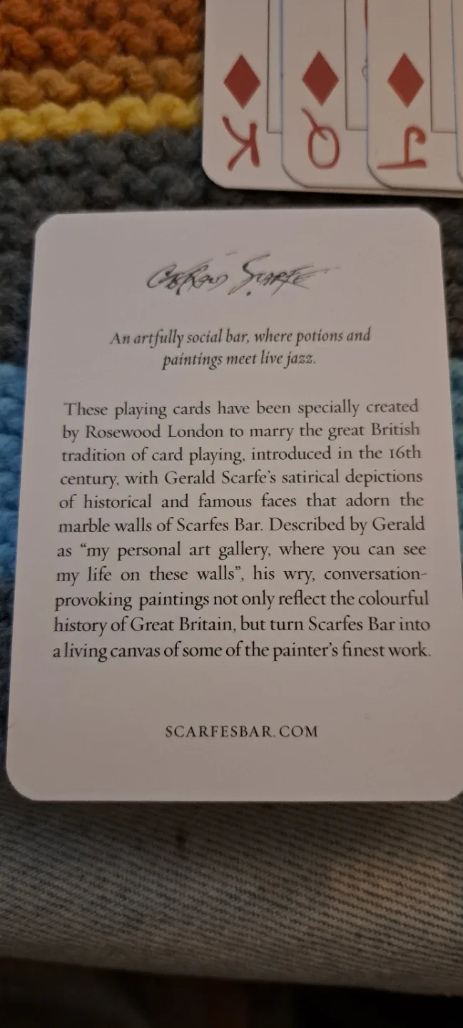 Rosewood London Scarfe's Bar Playing Cards image indicator(3)