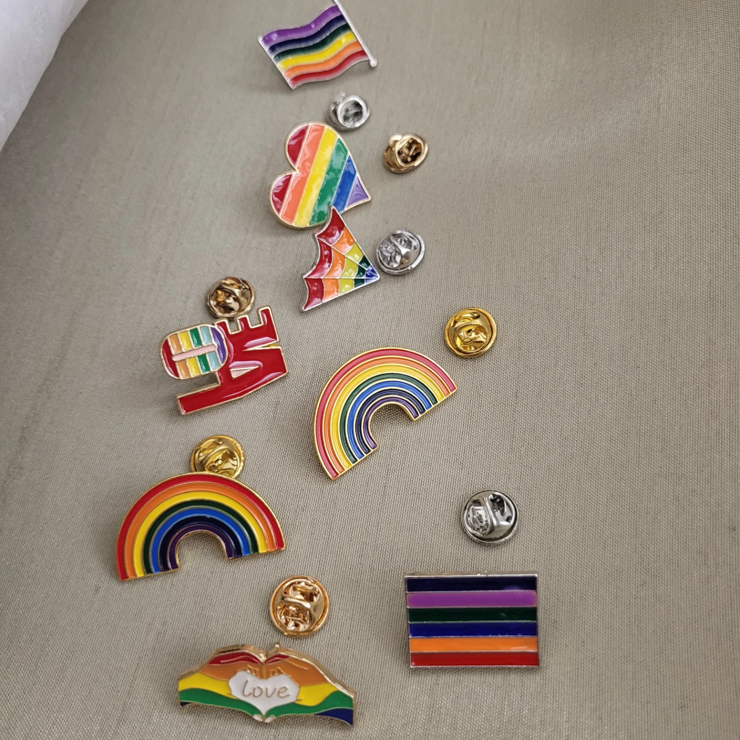 1" Rainbow Pins Brand New without Tags 3.00 or 2 for 5.00 - photo 5