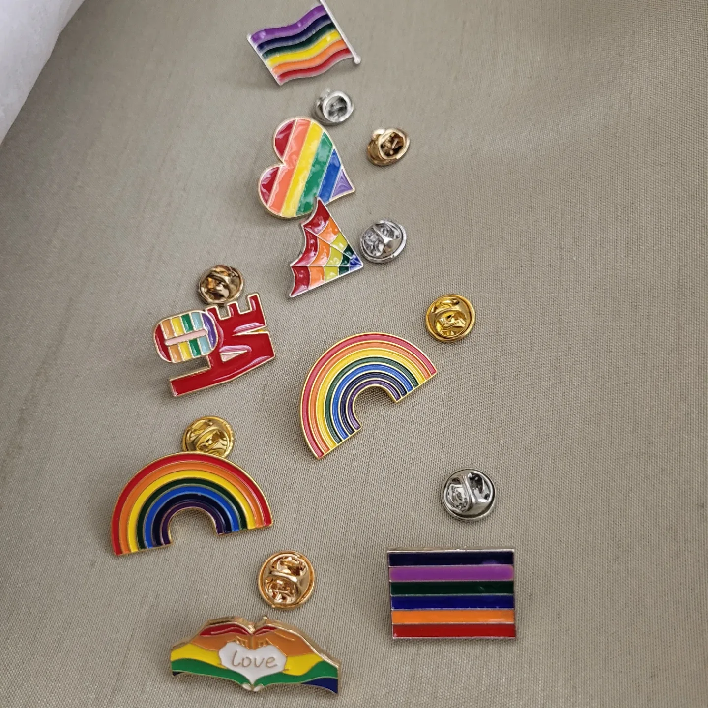 1" Rainbow Pins Brand New without Tags 3.00 or 2 for 5.00 image indicator(5)